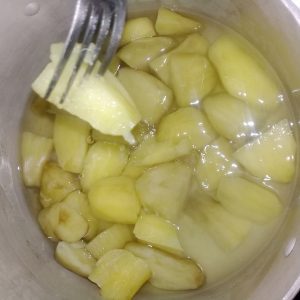 Boiled potato for potato porridge