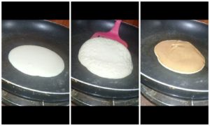 Frying pancake in pancake recipe